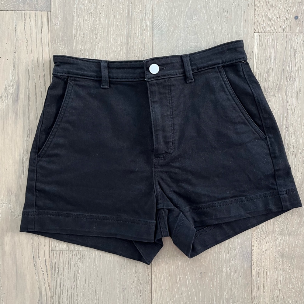 Everlane Black High-Rise Jean Shorts
